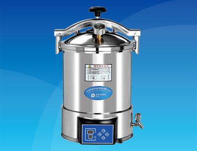 Portable pressure steam sterilizer LED display automation
